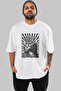 For the Love of Cats 91 Front Cat Printed White Oversize T-Shirt 100% Cotton Unisex Cat Lover Premium Design - 2