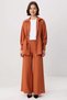 Women's Plus Size Zipper Tunic Wide Leg Pants Set Long Sleeve Shirt Collar Casual Daily - 4