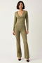 Women's Plus Size Double Breasted Collar Long Sleeve Knitted Suit Fitted Cut Ribbed Fabric Comfortable Casual Comfortable - 4