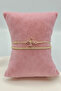 Crystal Stone Butterfly and Thin Watercourse Model 2-Piece Bracelet - Adjustable (15 cm + 5 cm) - Pink and White Color Options