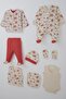 Baby Girl Hospital Release Pack of 8 Spring Breeze Rose Patterned 0-3 Months, Cream - 2