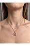 26Kly04 - Steel Interlocking Heart Necklace - 2