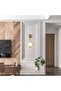 HUA QIANG WANG Modern Globe Wall Sconce, Gold Finish Teardrop Frame, Opal Glass Ball Shade, Hardwired Wall Light for Living Room Hallway, Bulb Not Included - 4