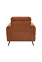 Arjun 1 Seater Fabric Sofa | Armchair | Single Seater Accent Chair | L89.5xW81xH90cm - Rust - 3