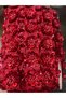 Red Shiny Bead Embroidered Ribbon Flower 1 Meter Gift Decoration Jewelry Buckle Material - 3
