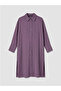 New Season Purple Oversize Modal Blended Women's Shirt Tunic