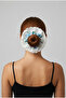 Blue Floral Patterned Scallop Edged Large Size Buckle - 2