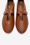Ari̇an Tan Skin Genuine Leather Perforated Women's Ballerina Shoes - 2
