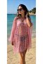 Patterned Beach Kimono Women's Oversize Pareo Summer Wear - 2
