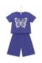 Girl's Floral Embroidered T-Shirt Wide-Leg Pants Two-Piece Set - 3