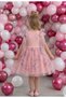 Girl's Summer Floral Tie Sleeve Cotton Tulle Graduation Birthday Evening Dress Casual Princess Dress - 2