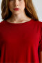 Slit Sleeve Folded Casual T-Shirt - 2
