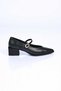 Laceless Belt Buckle Neolite Sole Genuine Leather Thick Heeled Shoes 342-042 Women's Shoes - 5