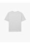 Comfortable Fit Crew Neck Dog Embroidered Short Sleeve T-Shirt - 4