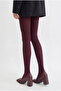 Women's Modal Pantyhose Claret Red - 2