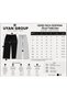 Women's Hijab Sweatpants, Black-Grey Conservative Clothing, Oversized Wide Leg Loose Fit Washable Fabric - 8