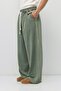 Washable super baggy sweatpants khaki - 2