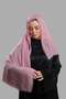Dried Rose Wedding Prayer Hijab Scarf Cut Fiber Beaded Laced 202213_18