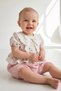 Seasonal Baby Girl Floral Jumpsuit with Collar Detail - 3