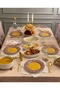 4-Piece White Flora Linen Placemat Set Supla |   Stain Resistant |   Modern Table Decor - 4