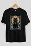 For the Love of Cats 12 Front Cat Printed Black Oversize T-Shirt 100% Cotton Unisex Cat Lover Premium Design