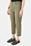 30215 Khaki Hidden Elastic Waist Cotton Pants - 3