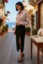 Women's Midi Skirt High Waist Buckle Slit Stretchy Knitted Pencil Cut Scuba Crepe Comfortable Daily Casual - 2