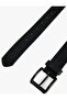 Square Buckle Faux Leather Belt - 3