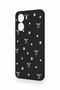 Vivo Y16 Compatible Mini Bow Black Patterned Silicone Case - 4