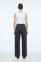 Wide Leg High Waist Jeans - Black - 5