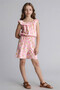 100% Cotton Floral Sleeveless Short Shorts Light Pink Jumpsuit Girls E5803A826Sm - 2