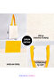 Gudetama Canvas Shoulder Bag, with Inner Pocket, Yellow Handle - 4