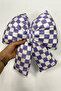 Digital Printing Checkered Bow Oven Ornament Decorative Filled Soft Handmade - 3
