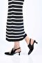 Laceless Neolite Sole Genuine Leather Open Back Pointed Toe Thin Heeled Shoes 342-561 K - 4