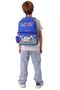 Kids Boy's Dinosaur and Construction Vehicle Printed School Bag - Blue - Yellow - Mechanic - L5369 - 6