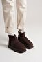Women's Bitter Brown Winter Fur Lined Thick Sole Boots Tr04Mk04D - 7