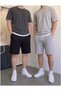 Men's Shorts, Black Shorts, Gray Shorts, 2 Thread Count, Plus Size, Sports Shorts, Oversize, Lace-Up, Casual Shorts
