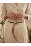 Buckle Knot Detailed Cord Belt, Dress Belt, Jacket Belt, Shirt Belt