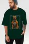 For the Love of Dogs Green Oversize T-Shirt with 14 Pre-Printed Dog Images 100% Cotton Unisex Dog Lover Premium Design - 6