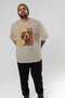 For Dog Lovers 26 Front Dog Prints Beige Oversize T-Shirt 100% Cotton Unisex Dog Lover Premium Design - 7