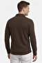 Brown Slim Fit Knitted Fabric Lycra Men's Shirt – Breathable, Flexible, and Modern Design 2602604 - 4