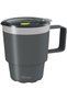 Gouii Stainless Steel Tumbler Cup with Handle, 16 oz, Double-Walled Vacuum Insulated, 18/8 Food-Grade Steel, Grey Finish, Travel Coffee Mug for Hot and Cold Drinks, Durable and Stylish - 2