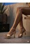 Women's Sandelet Shoes with Ankle Straps and 7cm Heels - 2