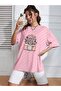 Women / Girls Camera Printed Oversize T-Shirt Casual Boyfirend - 2