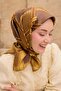 Tivil Silk Scarf 11533 - 21 Brown - Tan Chain Pattern - 3