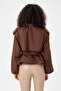 Parille Trench Coat with Stand Collar and Back Windbreaker Detail - 4