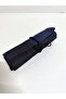 Black Navy Blue Patchwork Denim Roll-Up Pen Holder - 2