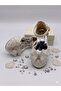 Sparkling Girls' Heeled Shoes with Tulle and Stone Bow