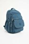 Unisex Blue Backpack, Large Size School Bag, Travel Bag, Waterproof Crinkle Fabric, 45X30Cm