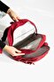 Unisex Red School Bag, Sports Travel Bag, Waterproof Crinkle Fabric Backpack, 40X30Cm - 5